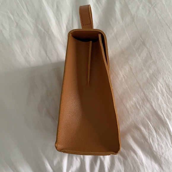 Caramel vegan leather handbag - Picture 4 of 4